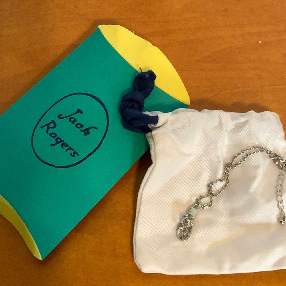 Silver Jack Rogers ankle bracelet brand new with bag & box